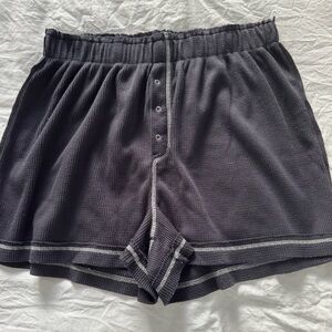 Free People Navy Knit Shorts